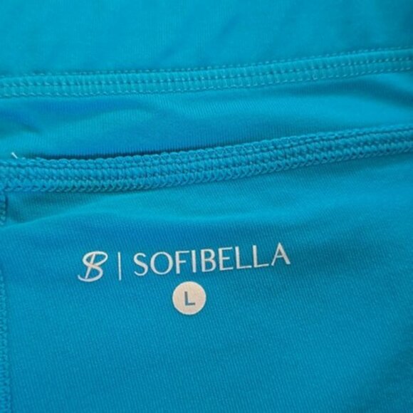 Sofibella Women's Activewear Skirt Skort Size Large Blue Orange Pockets Sporty - Picture 8 of 14